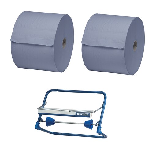 Putzflink blau mit Wandhalterung